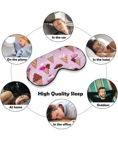 Cute Ice Cream Pop Sleeping Mask with Adjustable Strap | Unisex Eye Shade Cover - Buy Online on GoSupps.com