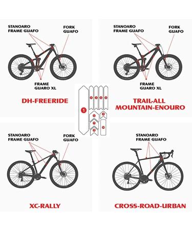 HAHOME Bike Frame Protection Sticker | High Impact Road & Mountain Bicycle Guard Tape | Protects from Scratches & Dings - Clear - Buy Online on GoSupps.com