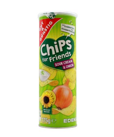 Gut und G nstig Gut & G nstig Chips for Friends Sour Cream & Onion Stackable Chips 175 g Pack of 10