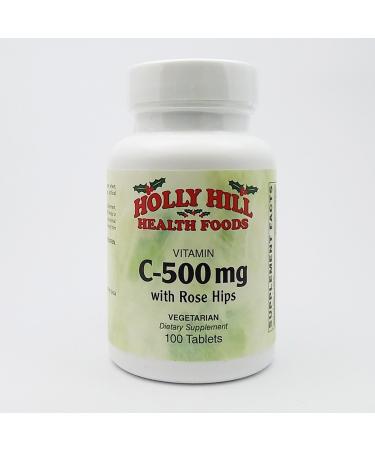 Holly Hill Health Foods C-500 MG with Rose Hips 100 Vegetarian Tablets
