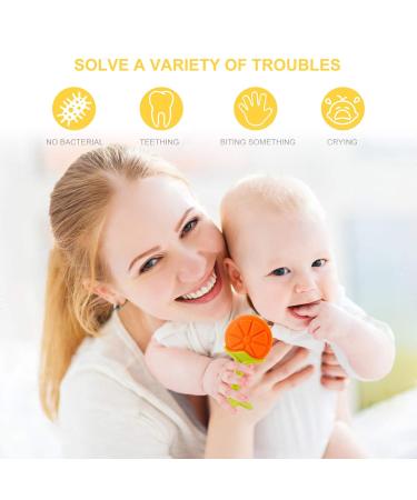 NASHRIO Baby Teething Toys Pack of 5 - BPA Free Silicone Teethers for Newborns - Natural, Organic, and Freezer Safe - Perfect Baby Shower Gift - Buy Online on GoSupps.com