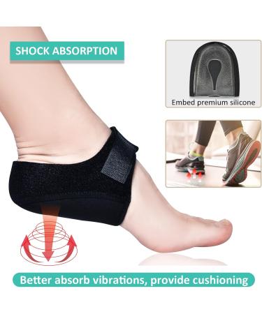 4PCs Heeren Gel Heel Protection Pads - Silicone Heel Socks for Plantar Fasciitis & Heel Pain Relief - 2 Pairs for Cracked Heels - Buy Online on GoSupps.com