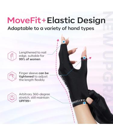 Modelones UV Gloves - Professional UPF99+ Fingerless UV Protection Gloves for Gel Manicures | Anti UV Gloves for Gel Nail Lamp - Protect Your Skin - Buy Online on GoSupps.com