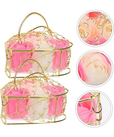 ORFOFE 2 Boxes Soap Rose Bath Pink Basket Bath Soaps Pink Soap for Women Birthday for Teens for Coworkers Bath Decorative Soap Rose Petals for Bath - Buy Online on GoSupps.com