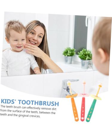FOYTOKI Kids Toothbrush Set - 3 Pack Children's Tooth Cleaning Brushes for Optimal Oral Care - Buy Online on GoSupps.com