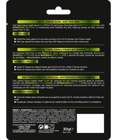 L'Oreal Paris Black Face Mask 30g - Single Pack - Buy Online on GoSupps.com