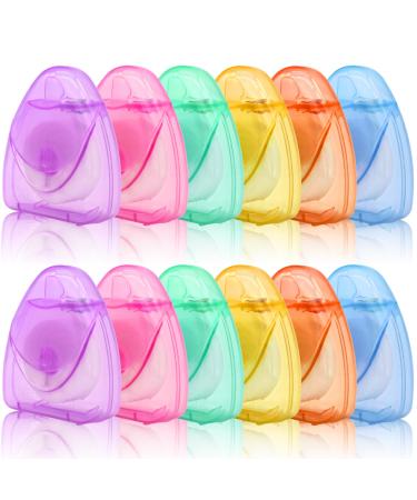 6 Boxes Dental Floss Bulk Mini Travel Floss Mint Waxed Dental Floss for Family Business Dental Events (6)