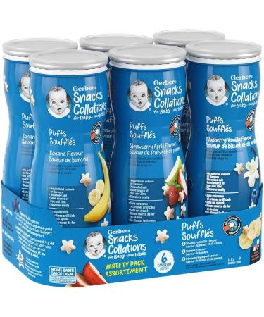 Gerber Puffs Baby Snacks Variety Pack (6 x 42 g) Unflavored - Buy Online on GoSupps.com