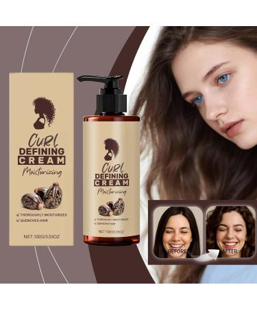 Liakyunf Cream for Curly Hair 100ml Curly Hair AntiFrizz Defining LotionLong Lasting Smoothing Lotion for Girls Men Daily Use Morning Evening - Buy Online on GoSupps.com