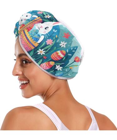 Super Absorbent Easter Rabbit Hair Towels 2 Pack | Quick Dry Hair Turbans for Women & Girls - Buy Online on GoSupps.com