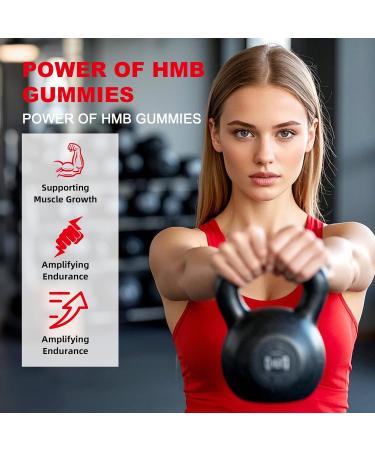 BIYODE HMB Gummies for Women 1000mg HMB: 1500mg L-Leucine 500mg L-Glutamine Muscle & Bone Support with Calcium Sugar-Free Non-GMO Strawberry Flavor 60 Gummies - Buy Online on GoSupps.com