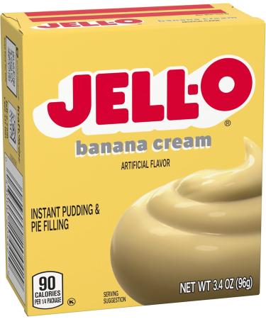 Jell-O Banana Cream Pie Pudding et 96g de remplissage - Buy Online on GoSupps.com