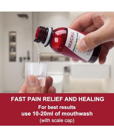 SEACALL Oral Rinse Mouthwash - Mouth Rinse Help Canker Sores & Gingival Bleeding Treatment - Fresh Mild Mint (100ml/3.4 Fl oz) - Buy Online on GoSupps.com