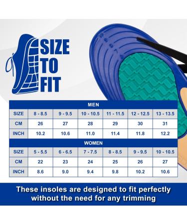 Running Insoles for Women - GED Sports Inserts for Plantar Fasciitis Arch Support & Comfort - Orthotic Cushioning for Size US 8-8.5 - Buy Online on GoSupps.com