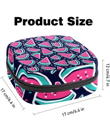 Colorful Watermelon-Disc Storage Bags for Women | Portable Menstrual Cup & Pads | Stylish Zip Bags for Teens & Girls - Buy Online on GoSupps.com