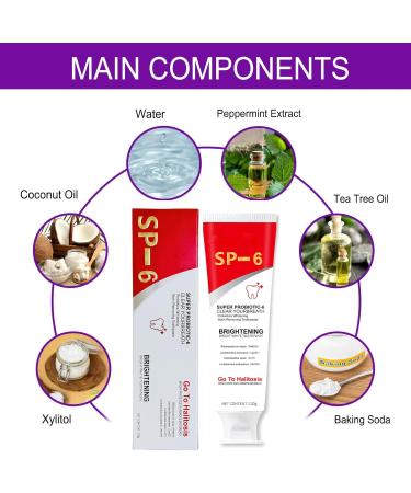 2 Pcs Sp-6 Probiotic Ultra Whitening Toothpaste Sp 6 Toothpaste Deep Cleaning Care Stain Removing Fresh Breath. Jasmin Mint-/2 Pcs 4.23 Fl Oz (Pack of 1) - Buy Online on GoSupps.com