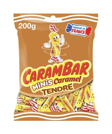 CARAMBAR Bonbons Mini Caramel Fondant Plaisir Gourmand Partager (Sachet 200g) - Le lot de 4