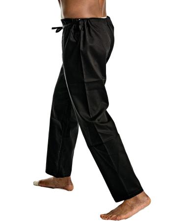 Ronin Medium Weight Karate Pants 8oz 100% Cotton - Black & White | Traditional Drawstring for Quality & Comfort - Size 7 - Buy Online on GoSupps.com