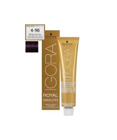 Schwarzkopf Igora Royal Anti-Age Color Cream 4-90 Medium Brown Violet - 60 ml | Permanent Hair Color International Shipping - Buy Online on GoSupps.com