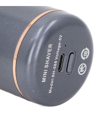 Electric Beard Trimmer Mini Beard Trimmer USB Charging ABS Aluminum Alloy Portable 3W LED Indicator for Home (Gray Black) - Buy Online on GoSupps.com