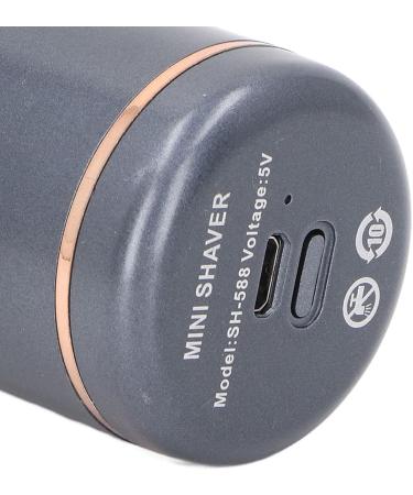 Electric Beard Cutter ABS Aluminum Alloy LED Indicator Mini Beard Trimmer 3W Rechargeable Pocket Size 6000RPM Portable for Travel (Black Gray) - Buy Online on GoSupps.com