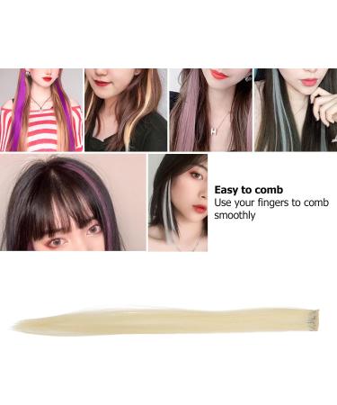 Colorful Hair Extensions Multicolor Party Highlight Straight Hair Clips Girls Synthetic Hair Extensions Colorful Hair Extensions Highlight Wig Clips Hair Extensions Highlight Wigs Women's(Off-white) - Buy Online on GoSupps.com