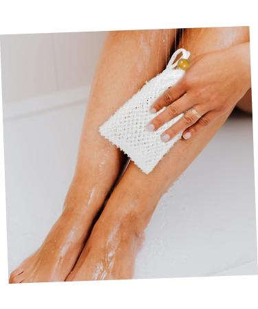 MUSISALY 2 Pcs Soap Bag Shower Stool Mesh Shower Face Sponge Shower Pouf Bath Scrubber for Body Net Nylon - Buy Online on GoSupps.com