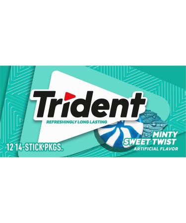 Trident Minty Sweet Twist Sugar Free Chewing Gum with Xylitol 14 Sticks 39 g - Buy Online on GoSupps.com