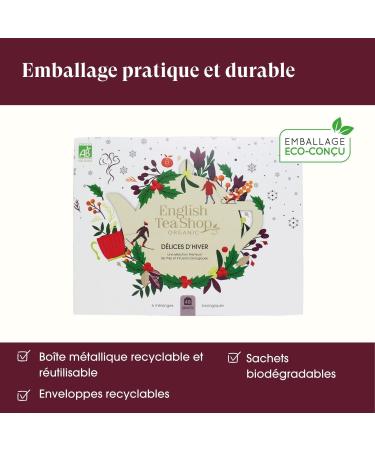 English Tea Shop - Winter Delights organic tea and infusion box - 6 Christmas tea and infusion blends in a box of - Buy Online on GoSupps.com