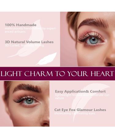 Buy 3D Natural Volume False Eyelashes | Cat Eye Fox Glamour Lashes | Easy Wear & Reusable | Pack of 5 | International Shipping Available - Buy Online on GoSupps.com
