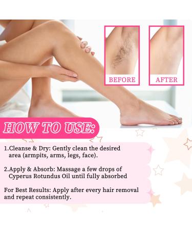 Cyperus Rotundus Oil for Hair Removal - Natural Formula to Reduce & Slow Body Hair Regrowth Soothes Skin Organic Ingredient 60ml (01) - Buy Online on GoSupps.com