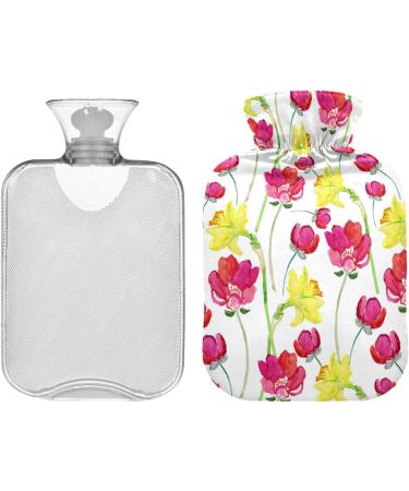 Buy Naanle Hot Water Bottle - Yellow & Red Flowers | 2L Heat Bottle for Pain Relief Warmer & Cold Therapy - Buy Online on GoSupps.com