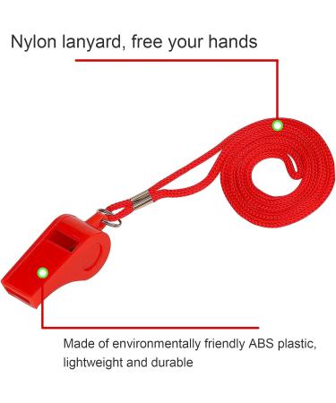 Shubeeieumi 2-Piece Sports Whistle Set - Red Plastic Whistles with Lanyard for School Sports Football Kids & Students | Crisp Sound - Buy Online on GoSupps.com