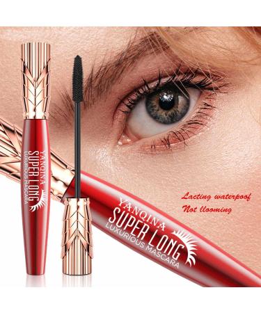 Yanqina Super Long Mascara 4d Waterproof and Sweat Proof Mascara Super Long Luxurious Mascara Stereo Lengthening Mascara Yanquina Drying and Not Sticky Mascara for Women 1pc - Buy Online on GoSupps.com