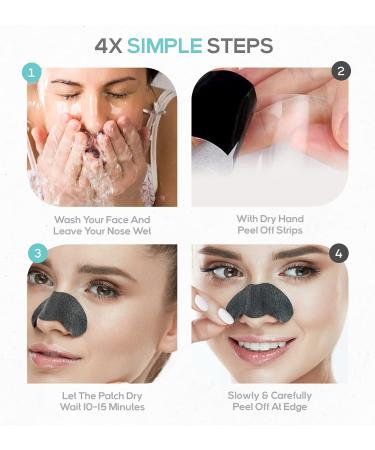 60 Strips Livaclean Charcoal Blackhead Remover Pore Strips - Blackheads Removal for Face and Nose - Blackhead Remover Strips 60 CT - Buy Online on GoSupps.com