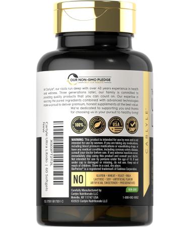 Carlyle Ultra Libido - 60 Softgels | Extreme Male Formula | Non-GMO & Gluten Free | Therapeutic Grade Supplement for Enhanced Performance - Buy Online on GoSupps.com
