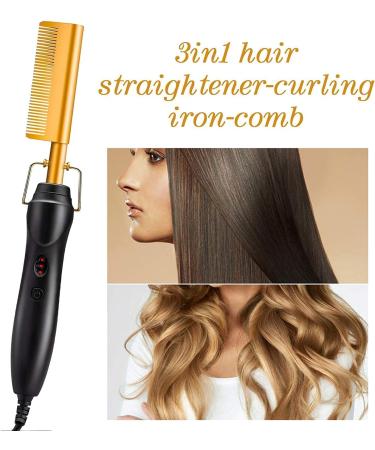Automoness Hot Comb 450 F High Heat Electric Hot Comb Hot Comb Hair Straightener for Black Hair Wigs with Anti-Scald Case Dual Voltage & 60 Min Auto Shut-Off for Men Women Travel Home Use - Buy Online on GoSupps.com