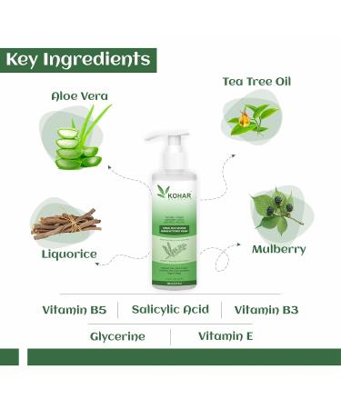 Buy Non-Irritating Tea Tree Face Wash Gel - pH Balanced SLS Free Moisturizing Cleanser with Mulberry Aloe Vera & Vitamins | 200mL - International Shipping Available - Buy Online on GoSupps.com