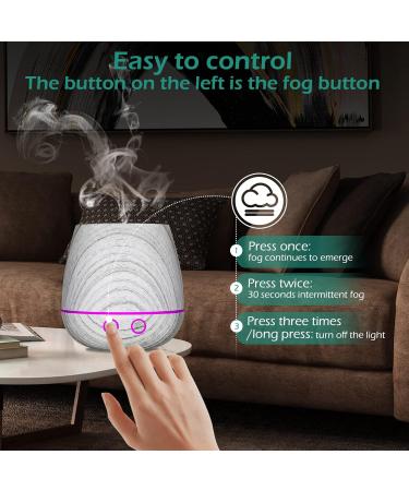 Aroma Diffuser & 120ml Humidifier - Ultrasonic Aromatherapy Oil Fragrance Lamp with 7 Color LED Light - Wood Grain Design for Home & Office - Buy Online on GoSupps.com