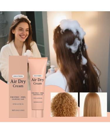 Eventerde Hair Cream 100ml Air Drying Cream Without Heat Conditioner Long Lasting Hydration Smoothing For Light Holding Curl Definition Silky Shiny Defines Texture Appearance Women - Buy Online on GoSupps.com