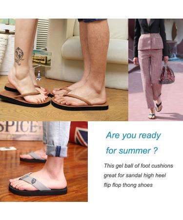 Gel Cushions for Flip Flop Sandals - 3 Pairs Forefoot Padding Inserts for Ball of Foot Insole Relief - Self-Adhesive & No-Slip Design - Buy Online on GoSupps.com