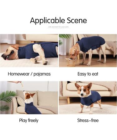 Heywean Dog Sweatshirt - Stretch Fleece Vest for Small & Medium Dogs | Winter Indoor & Outdoor Pet Clothing - Dark Blue - Buy Online on GoSupps.com