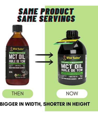 Wild Tusker Organic MCT Oil - 100% C8 500ml - Buy Online on GoSupps.com