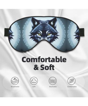 Fierce Wolf Head Eye Mask - Soft Adjustable Sleeping Mask for Men & Women | Ultimate Nighttime Comfort - Buy Online on GoSupps.com