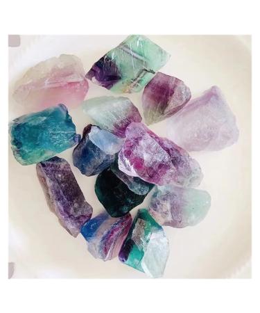 Natural Crystal Rough 200g Crystals Raw Specimen Natural Rainbow Fluorite Quartz Rough Stone for Home Decor