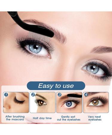 2pcs Eyelash Combs & Separator Tool - Metal Lash Comb for Individual Lashes & Extensions - Foldable Black Mascara Separator - Buy Online on GoSupps.com