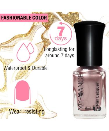 Rose Gold Nail Polish Metallic Nail Polish Nail Varnish Metal Effect Quick Dry Quick Dry & Long Lasting Nail Lacquer Mirror Shiny Nail Color for DIY Home Manicure Girls Women Gift TJ014 - Buy Online on GoSupps.com