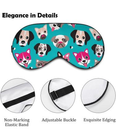 Pet Dog Face Sleep Mask - Adjustable Blindfold for Sleeping, Blocking Light - Men's and Women's Night Travel Eye Cover - Buy Online on GoSupps.com