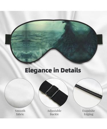 SSIMOO Sea Witch Inspired Sleep Mask | Adjustable Breathable Eye Mask for Comfortable Sleep | Stylish Black Design - Buy Online on GoSupps.com