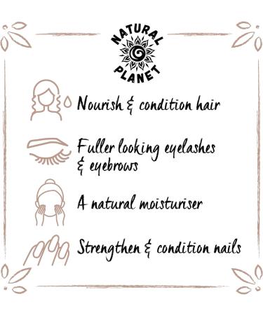 Natural Planet Castor Oil 100ml - Cold Pressed, 100% Pure & Hexane-Free for Eyelashes, Eyebrows, and Hair Growth | Pack of 1 - Buy Online on GoSupps.com